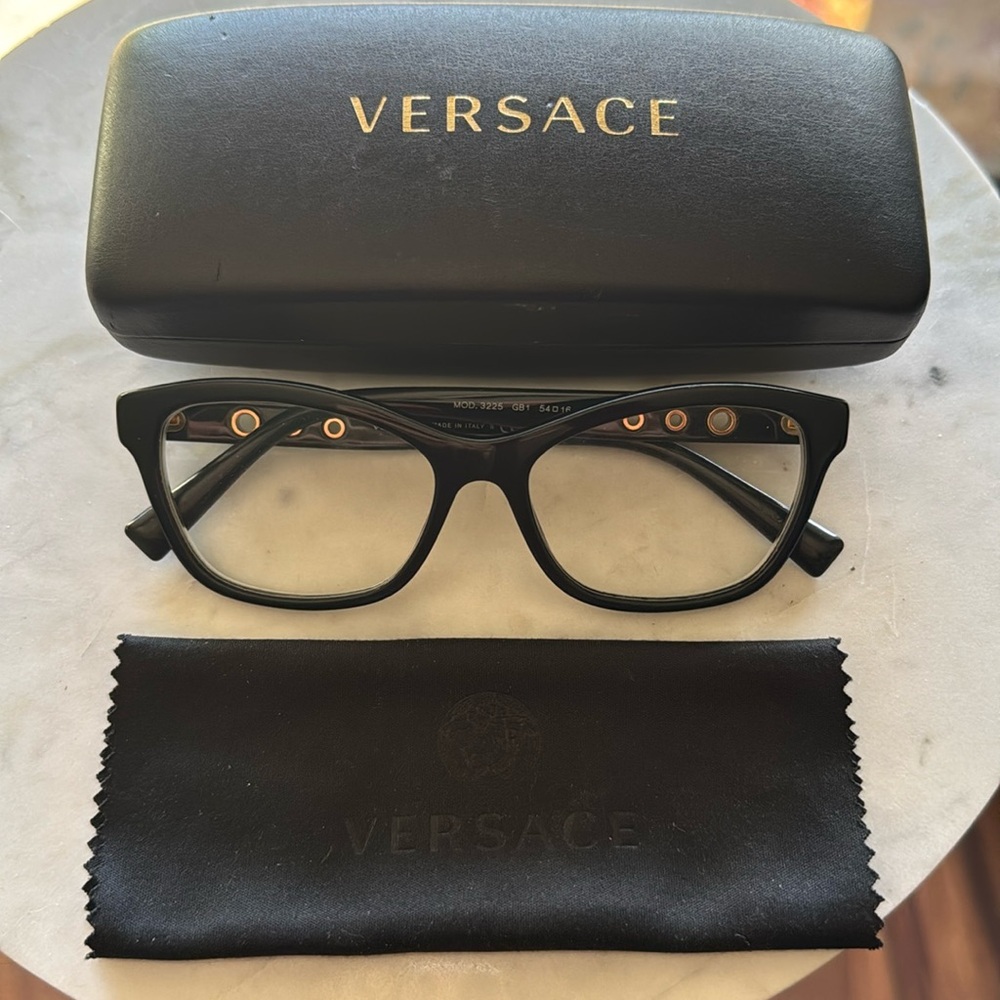 Authentic Versace Black Eyeglasses